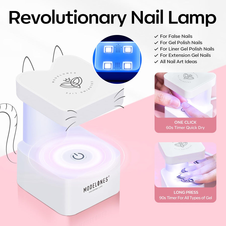Modelones nail tip clipper included in short oval kit