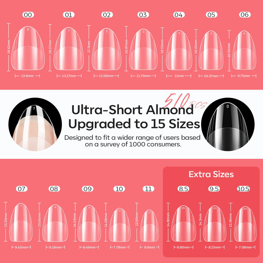 Modelones portable UV LED nail lamp from almond tips kit