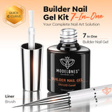 Modelones 9mm liner brush used for precise nail-gel placement
