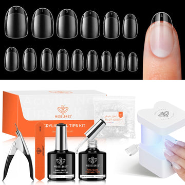 Modelones 510-piece short oval nail tips kit contents