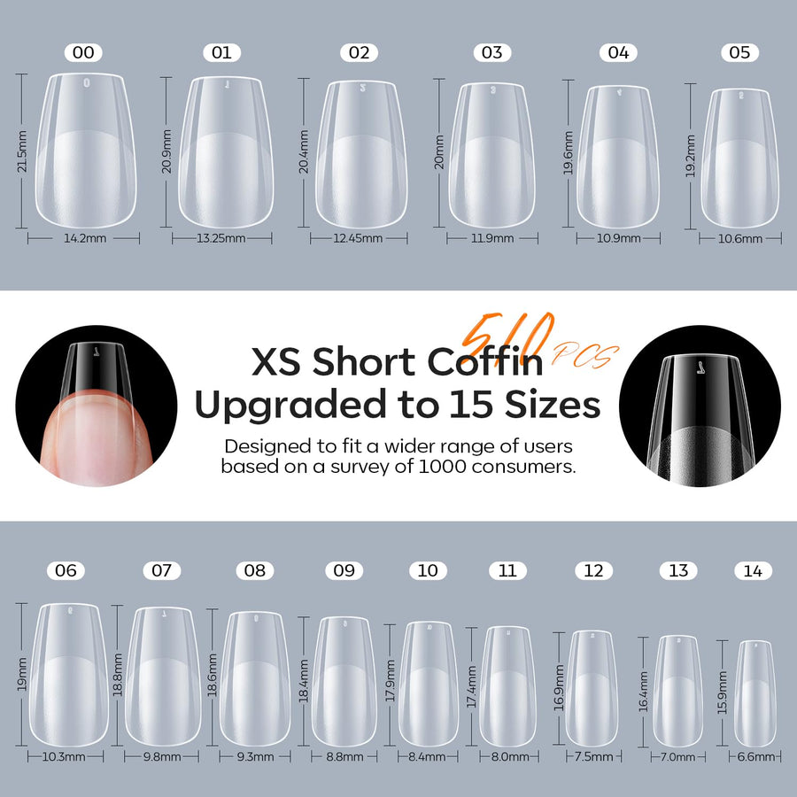 Modelones 9-in-1 nail glue gel 10ml from short coffin kit