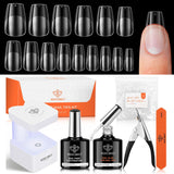 Modelones 510-piece short coffin nail tips kit contents