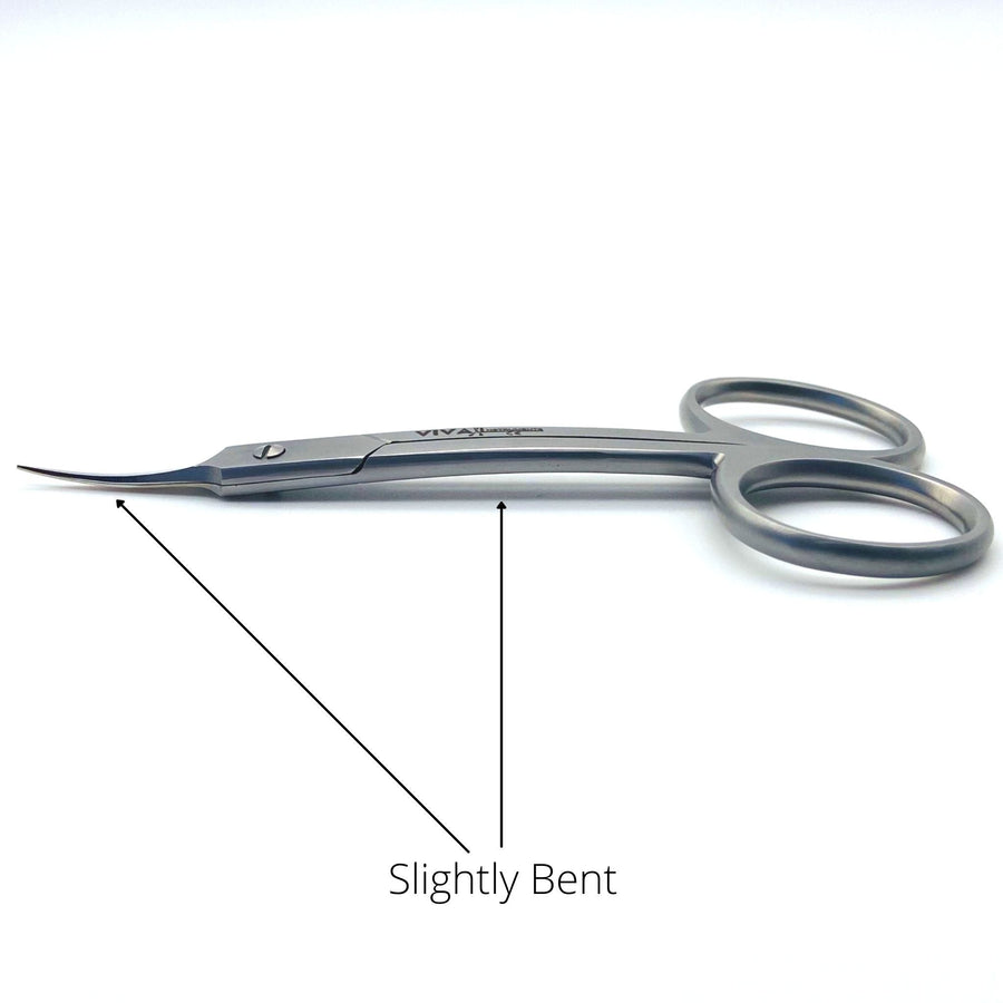 Viva Instruments 9.5cm Double Bent Cuticle Scissors