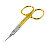 Viva Instruments 9.5cm Curved Cuticle Scissors Half Gold Finish