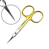 Viva Instruments 9.5cm Curved Cuticle Scissors Half Gold Finish
