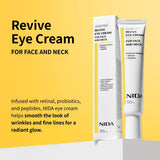 NIDA Revive Eye Cream for Face & Neck | Probiotic, Retinal & Peptide | 40ml (1.35 fl oz)