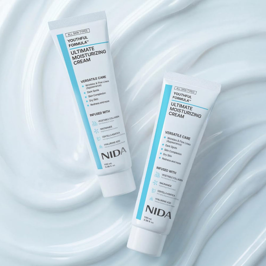 NIDA Youthful Formula Ultimate Moisturizing Cream – Centella, Hyaluronic Acid, Niacinamide, Collagen