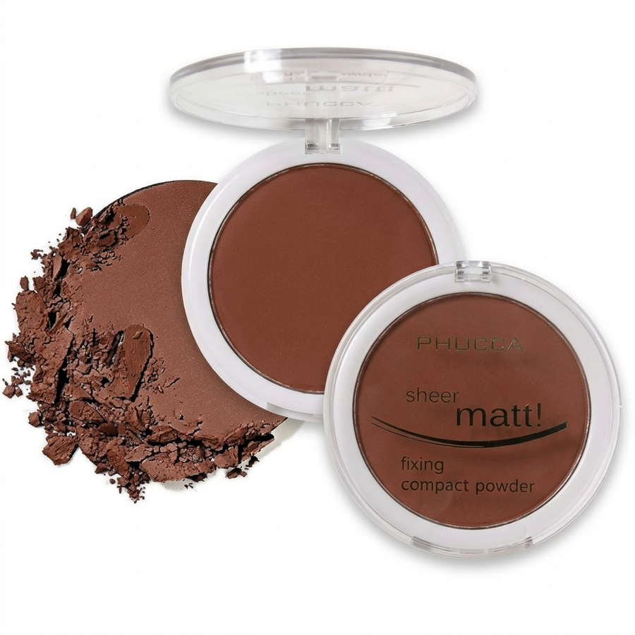 PHOERA Sheer Matte Compact Powder – 208 Espresso
