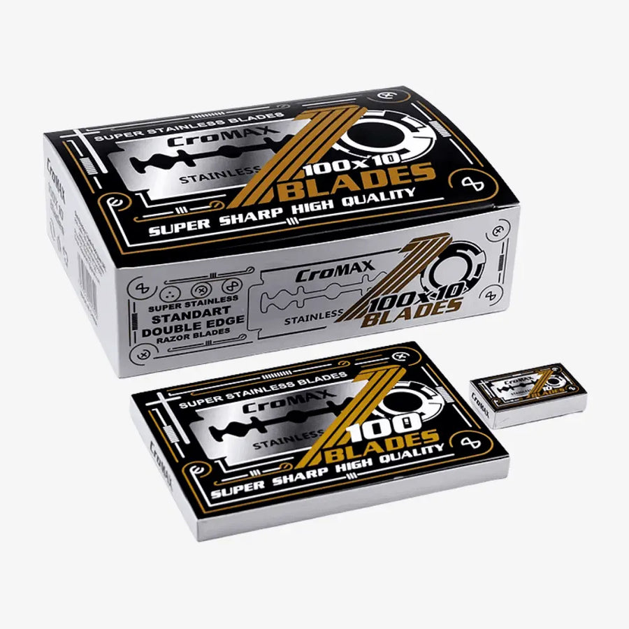 CroMAX Stainless Steel Double Edge Razor Blades – 10 Pack CroMax