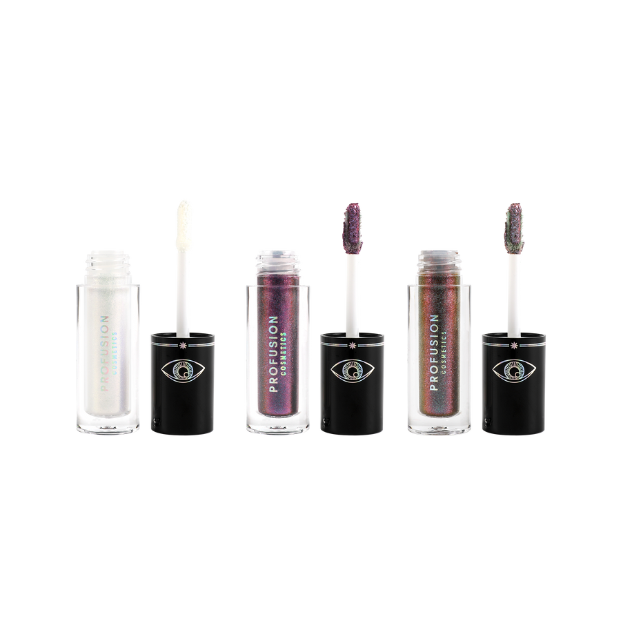 Profusion Evil Eye Chrome Liquid Topper Trio open