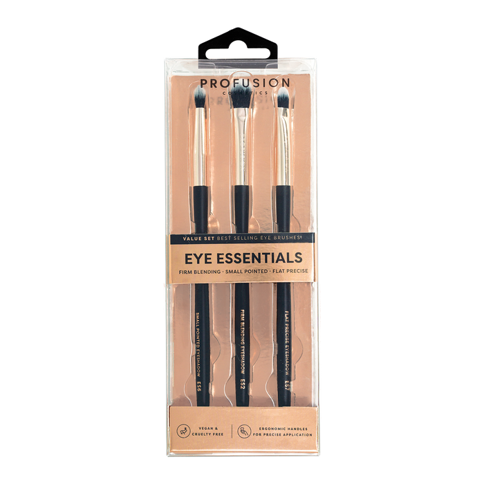 Profusion Eye Essentials 3 Piece Brush Set closed