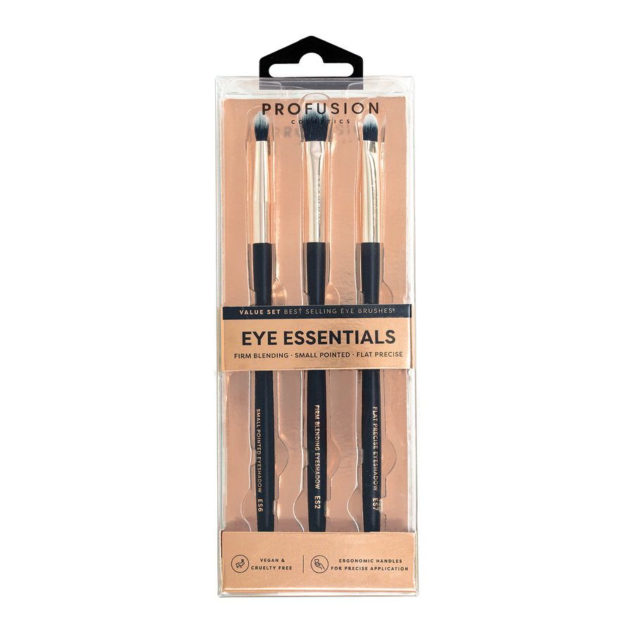 Profusion Eye Essentials 3 Piece Brush Set closed