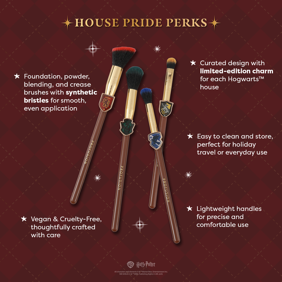 Profusion Harry Potter House Champions brush set details