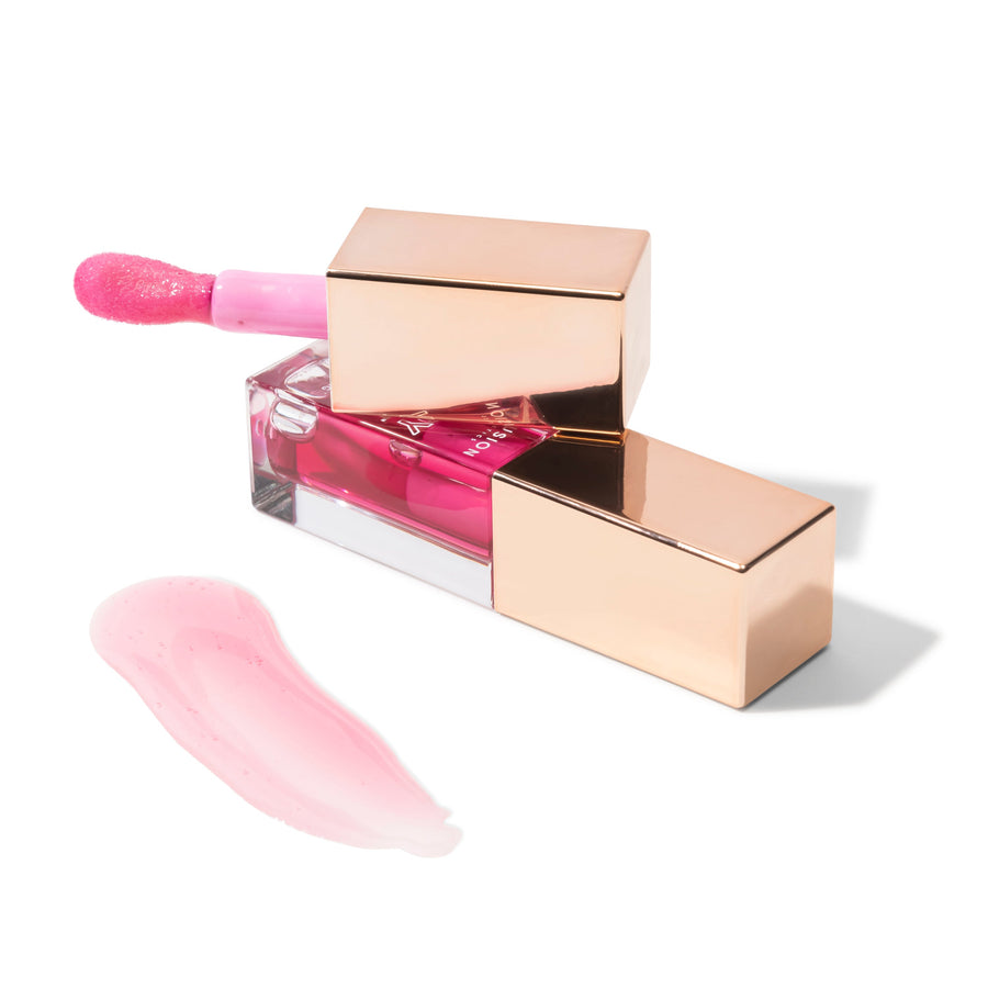 Profusion Juicy Lip Oil Tint Pink Slippers makeup look