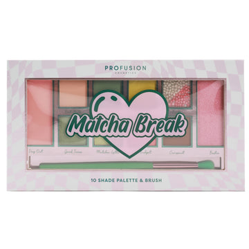 Profusion Matcha Break 10 Shade Eyeshadow Palette and Brush