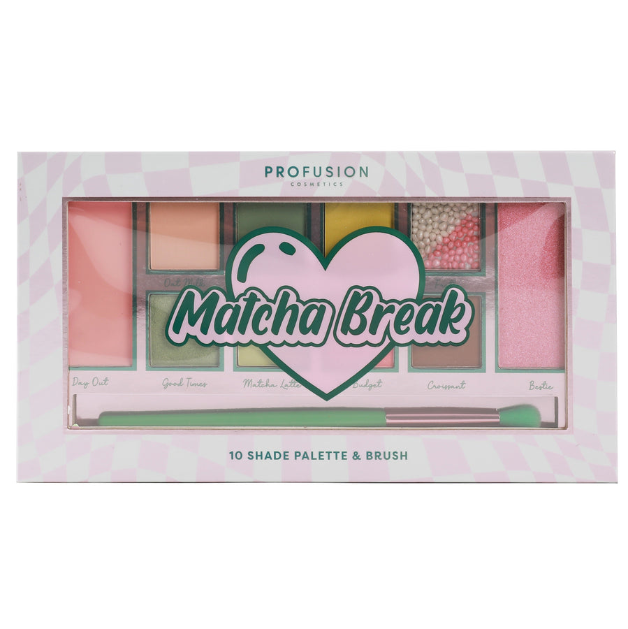 Profusion Matcha Break 10 Shade Eyeshadow Palette and Brush