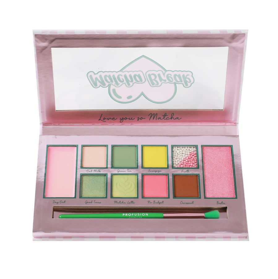 Profusion Matcha Break eyeshadow palette open