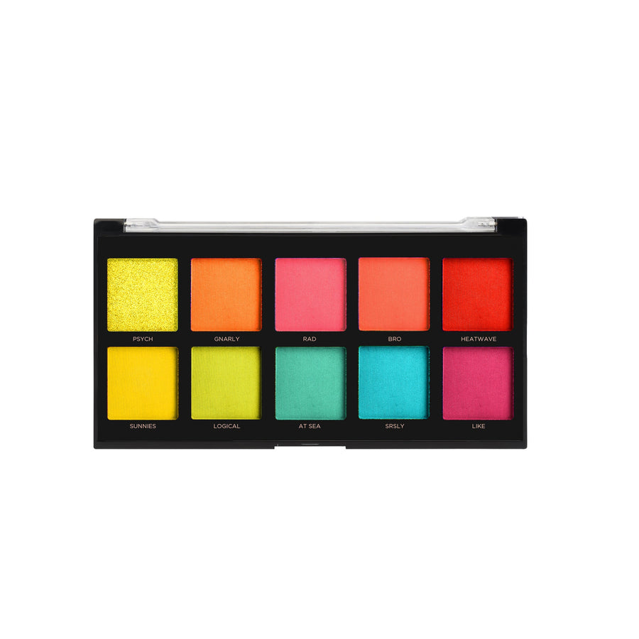 Profusion Neon 10 Shade Eyeshadow Palette open
