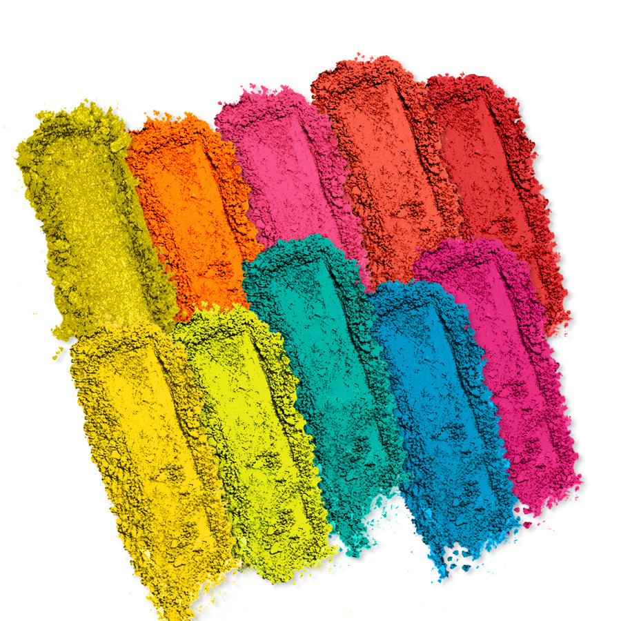 Profusion Neon 10 Shade Eyeshadow Palette shade detail