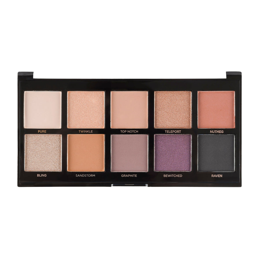 Profusion Smoky 10 Shade Eyeshadow Palette open