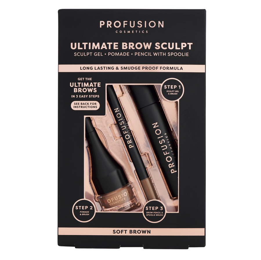 Profusion Ultimate Brow Sculpt kit in Soft Brown