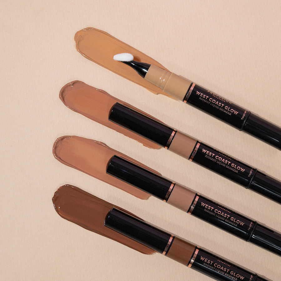 Profusion West Coast Glow Liquid Bronzer Malibu makeup look