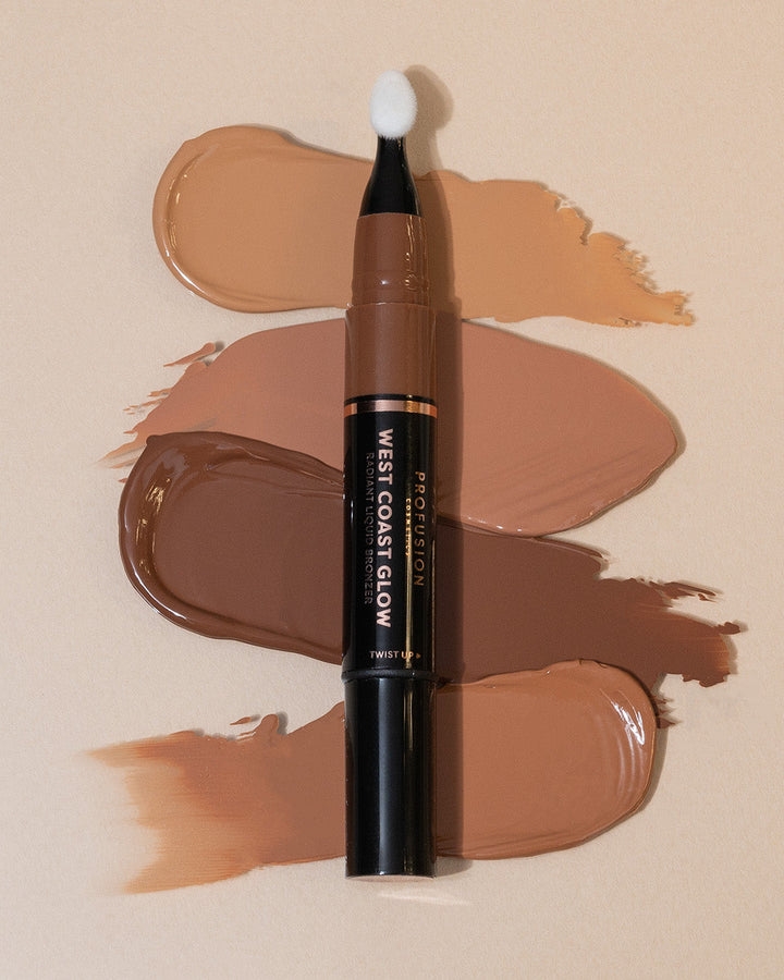 Profusion West Coast Glow Liquid Bronzer Newport application