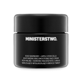 Black jar of Ministerstwo face cream on a white background