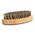 SERRATED Natural Boar Bristle Beard Brush – Bamboo Handle with Travel Bag Serrated