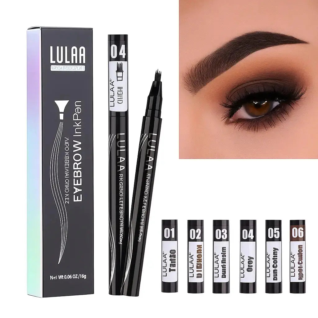 Waterproof 4-Fork Microblading Eyebrow Pen – 3D Tattoo Brow Ink