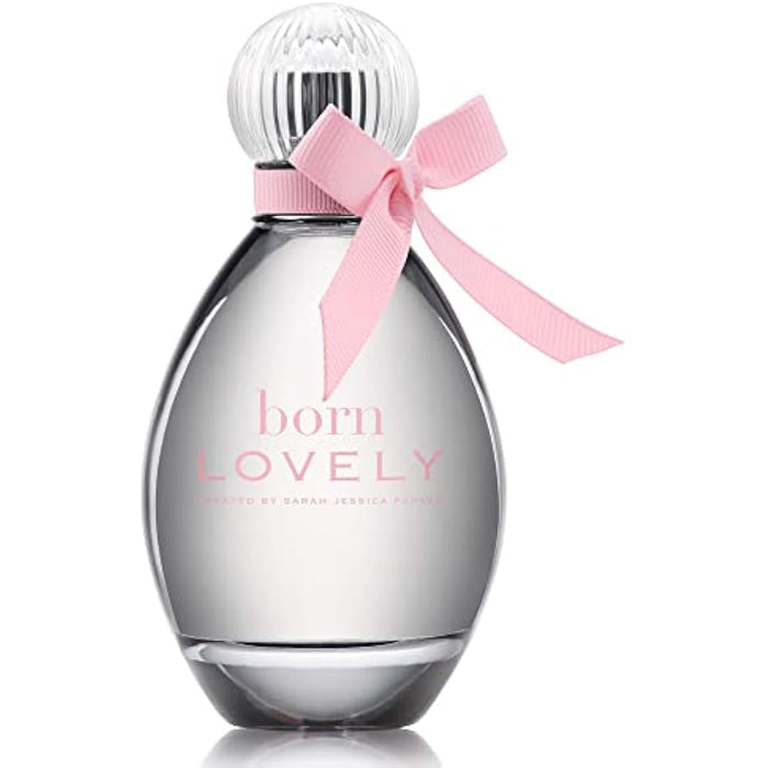 Sarah Jessica Parker Born Lovely Eau de Parfum 100ml women's perfume bottle with pink ribbon