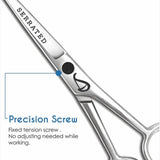 SERRATED Professional Hairdressing Scissors 6 inch Precision Barber Shears Serrated