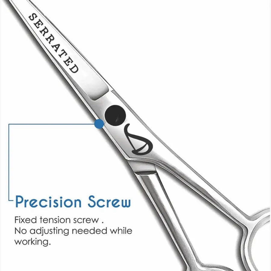 SERRATED Professional Hairdressing Scissors 6 inch Precision Barber Shears Serrated