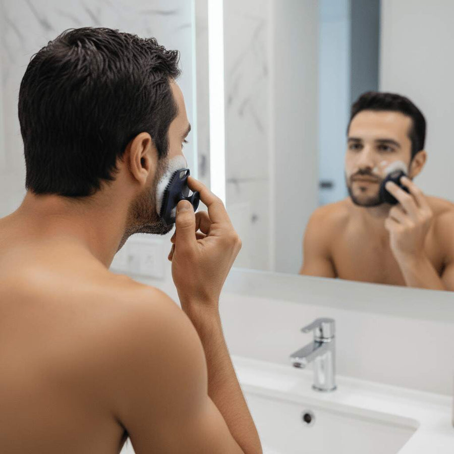 ScrubMeFace Breathtaking Blue facial cleansing brush bathroom routine