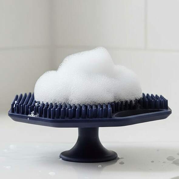 ScrubMeFace Breathtaking Blue cleansing brush with foaming cleanser