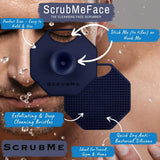 ScrubMeFace Breathtaking Blue cleansing brush front and back