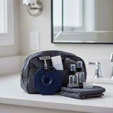 ScrubMeFace Breathtaking Blue facial cleansing brush in travel washbag