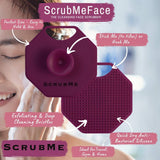 ScrubMeFace Passionate Purple facial cleansing brush features