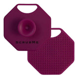 ScrubMeFace Passionate Purple facial cleansing brush front and back
