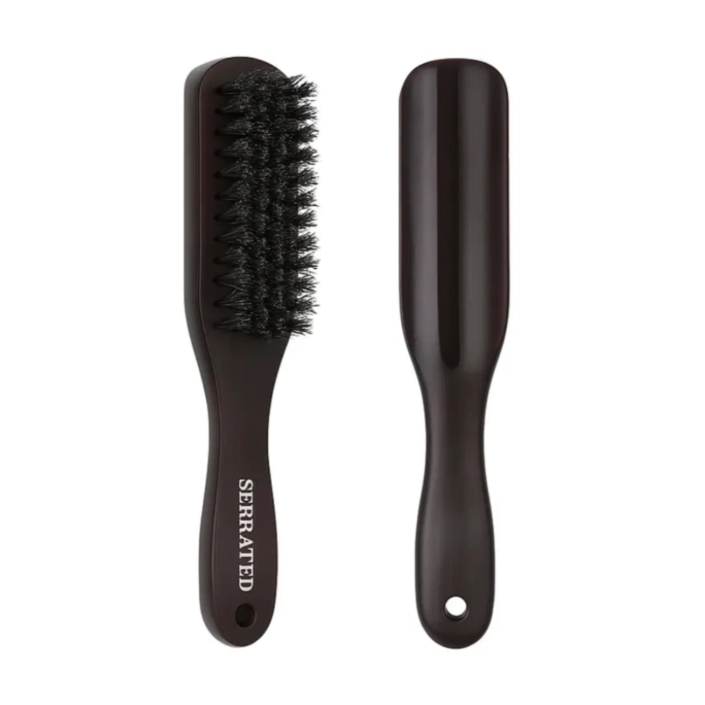 Professional barber boar bristle neck and beard brush for clean fades