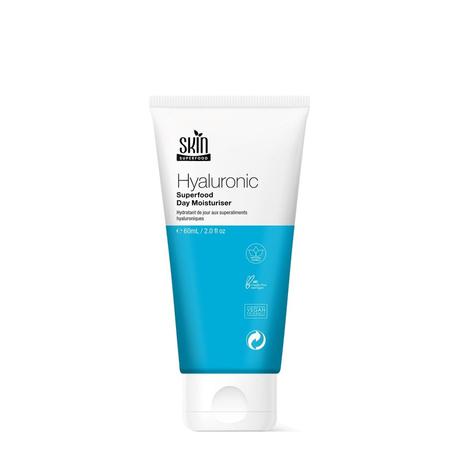 SF Hyaluronic Superfood Day Moisturiser 60ml hydrating skin care product in a tube packaging.