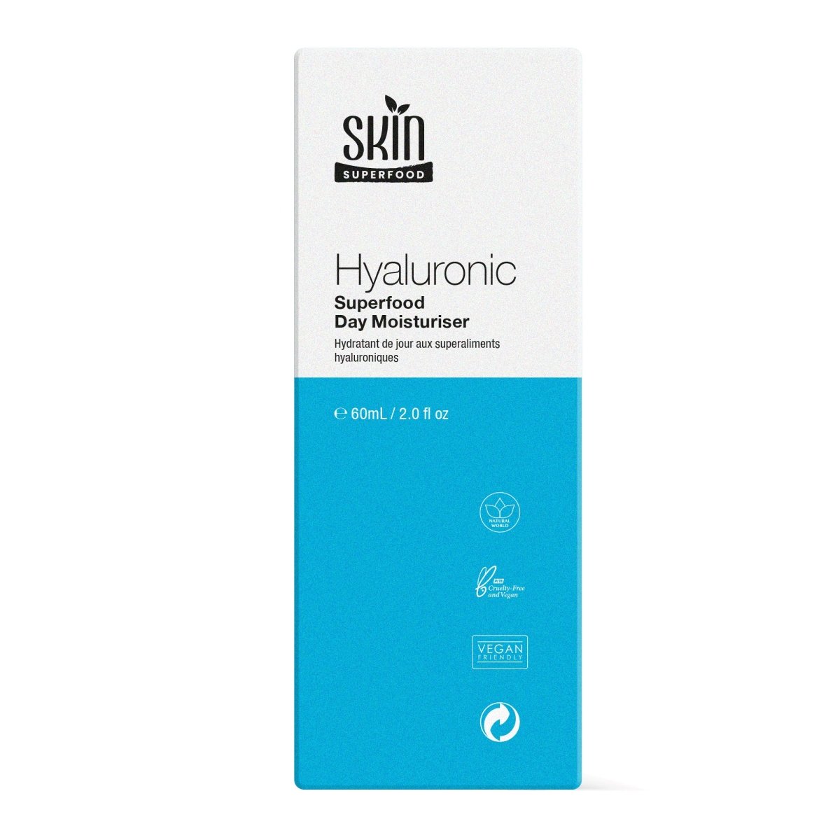 SF Hyaluronic Superfood Day Moisturiser 60ml hydrating skin care product in a tube packaging.