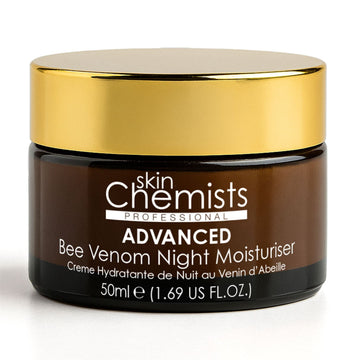 skinChemists Pro-5 Collagen Bee Venom Night Moisturiser cream and box