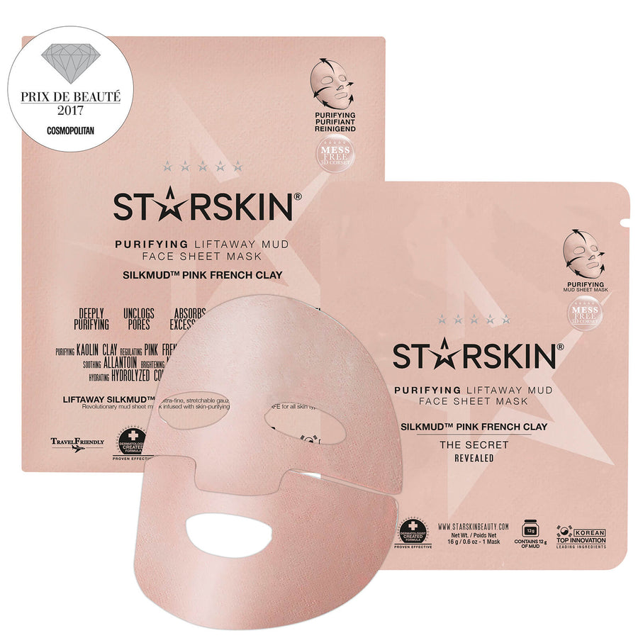 STARSKIN SILKMUD Pink French Clay Sheet Mask