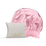 CurlyGirlMethodClub Satin Sleep Cap with Wide Secure Band – product view 1