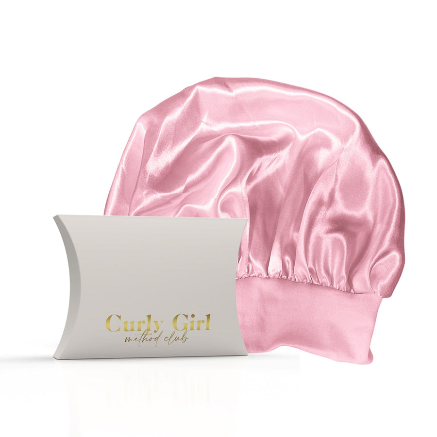CurlyGirlMethodClub Satin Sleep Cap with Wide Secure Band – product view 1