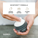 SUPPLY Ultra Lather Shaving Cream Fragrance Free – Hypoallergenic for Men, 3.4 oz Jar