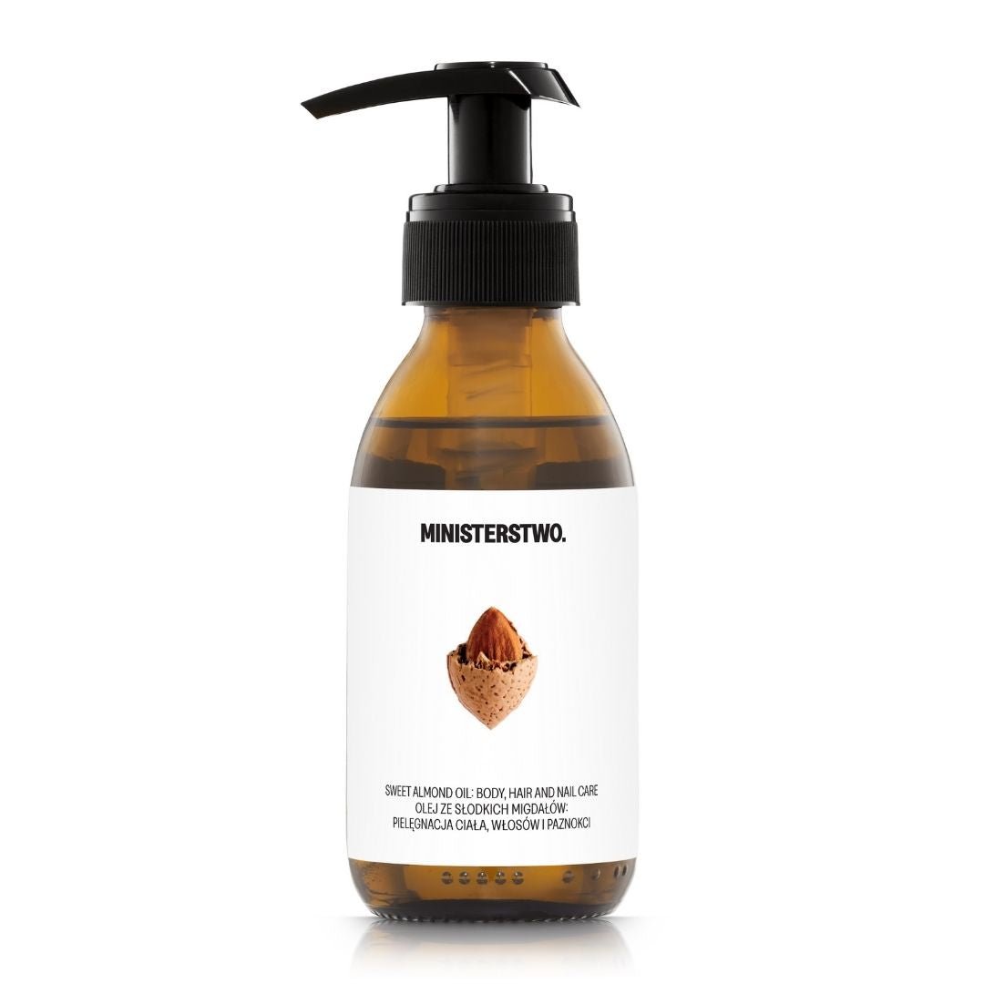 Bottle of Ministerstwo skincare product on a white background