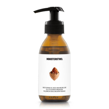 Bottle of Ministerstwo skincare product on a white background