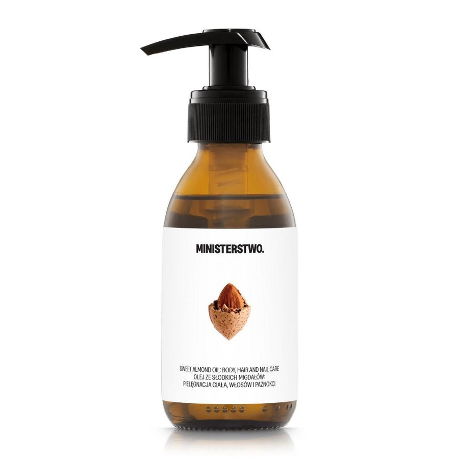 Bottle of Ministerstwo skincare product on a white background